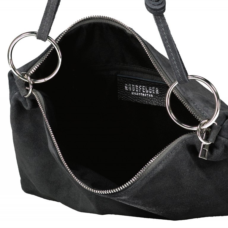 Umhängetasche Velours, Farbe: anthrazit, grau, braun, taupe/khaki, grün/oliv, beige, Marke: Hausfelder Manufaktur, Abmessungen in cm: 35x26x1.5, Bild 8 von 9