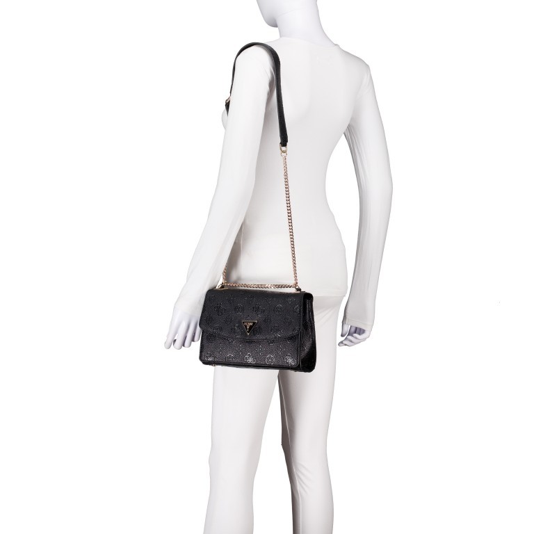 Umhängetasche Cresidia, Farbe: schwarz, beige, Marke: Guess, Abmessungen in cm: 24x16x8.5, Bild 4 von 6
