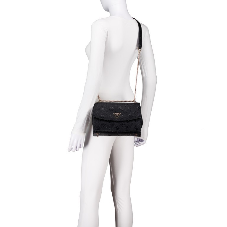 Umhängetasche Cresidia, Farbe: schwarz, beige, Marke: Guess, Abmessungen in cm: 24x16x8.5, Bild 5 von 6