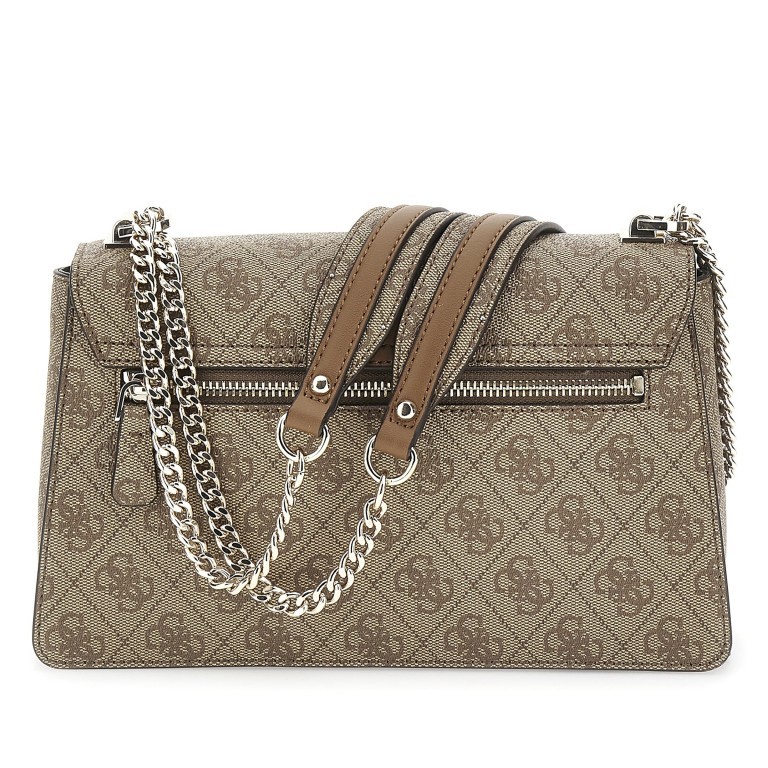Umhängetasche Zamira 4G-Logo, Farbe: anthrazit, cognac, taupe/khaki, Marke: Guess, Abmessungen in cm: 25.5x15.5x7, Bild 3 von 7