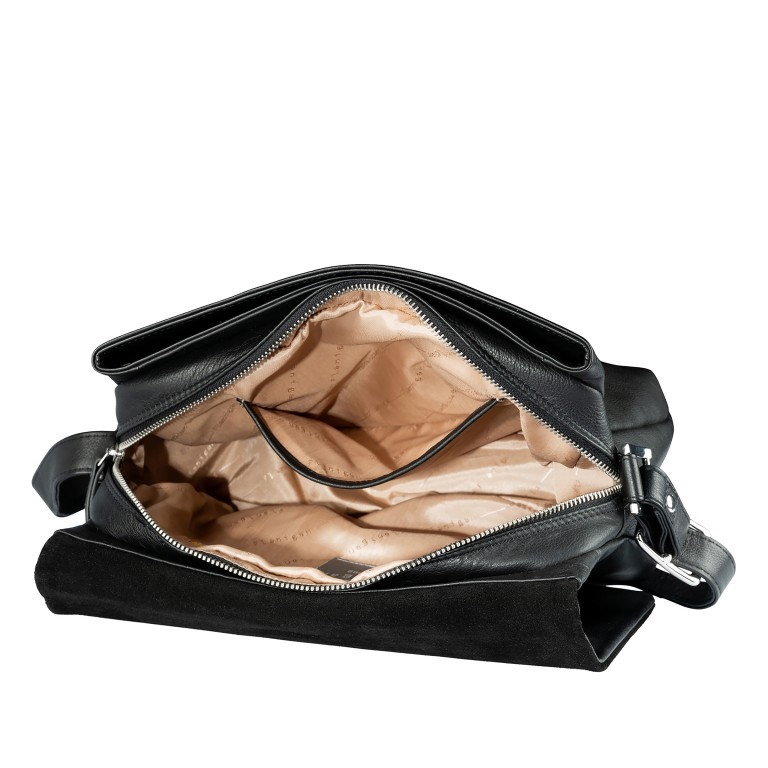 Umhängetasche Lugano 476, Farbe: schwarz, blau/petrol, Marke: Flanigan, Abmessungen in cm: 30x22.5x13.5, Bild 5 von 6