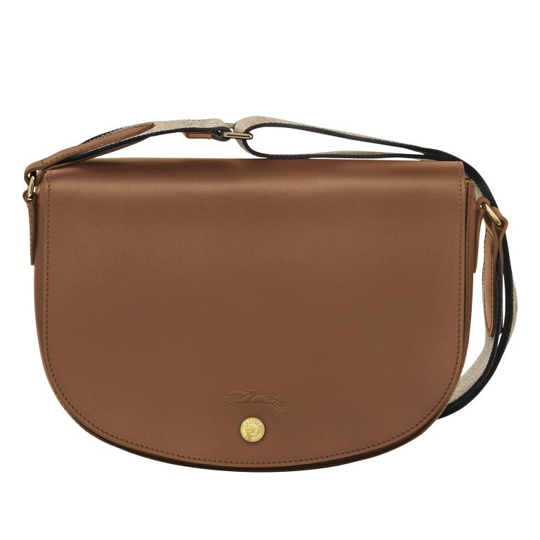 Satteltasche Epure M, Farbe: blau/petrol, cognac, taupe/khaki, gelb, Marke: Longchamp, Abmessungen in cm: 25x19x6, Bild 1 von 1