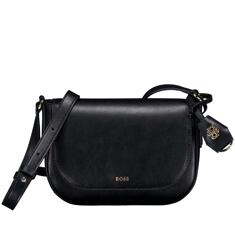 Umhängetasche Numah Saddlebag, Farbe: schwarz, blau/petrol, beige, Marke: BOSS, Abmessungen in cm: 23x16x8, Bild 1 von 6