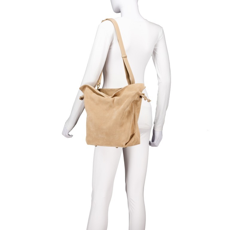 Umhängetasche Cool Companion Suede M mit herausnehmbarem Beutel TAUPE/Mocha, Farbe: taupe/khaki, Marke: Hey Marly, EAN: 4262484652755, Abmessungen in cm: 24x38x18, Bild 5 von 6