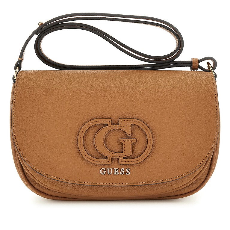 Umhängetasche Calebra, Farbe: schwarz, cognac, Marke: Guess, Abmessungen in cm: 24x15.5x7.5, Bild 1 von 6