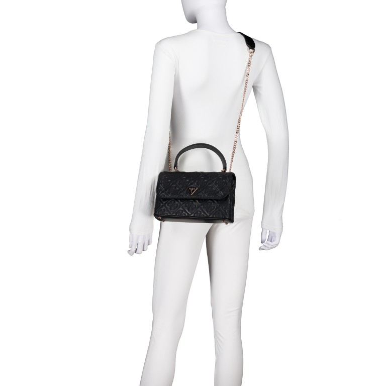 Umhängetasche Adelasia 4G-Logo, Farbe: schwarz, cognac, Marke: Guess, Abmessungen in cm: 24.5x15.5x7, Bild 6 von 8