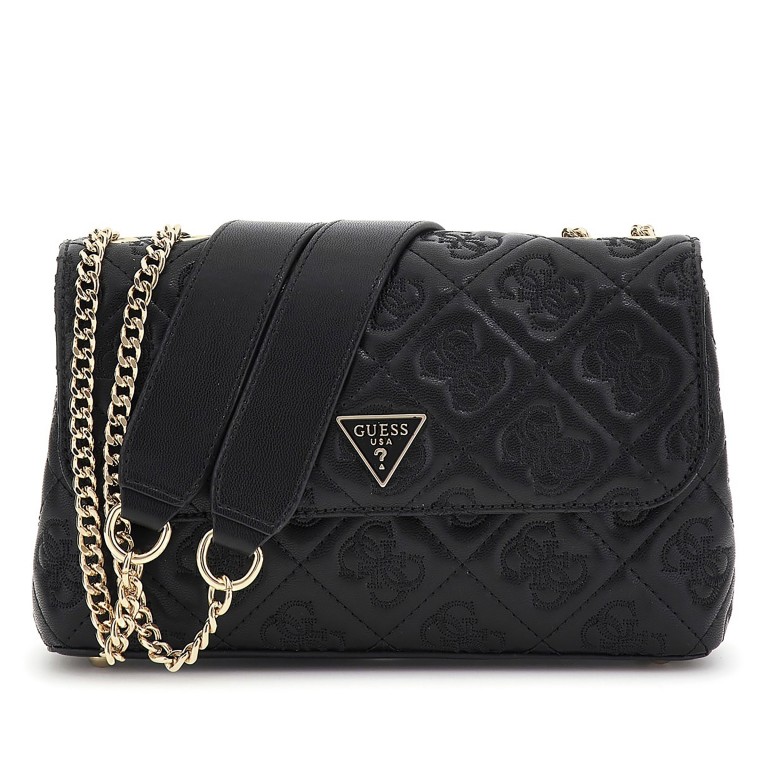 Umhängetasche Adelasia 4G-Logo, Farbe: schwarz, cognac, Marke: Guess, Abmessungen in cm: 24.5x15.5x7, Bild 1 von 8