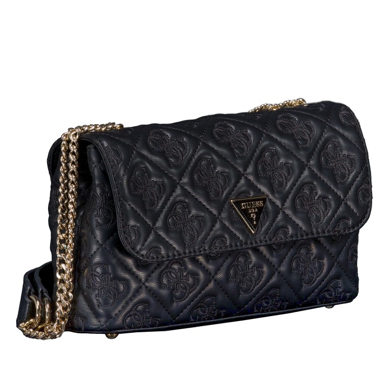 Umhängetasche Adelasia 4G-Logo, Farbe: schwarz, cognac, Marke: Guess, Abmessungen in cm: 24.5x15.5x7, Bild 2 von 8