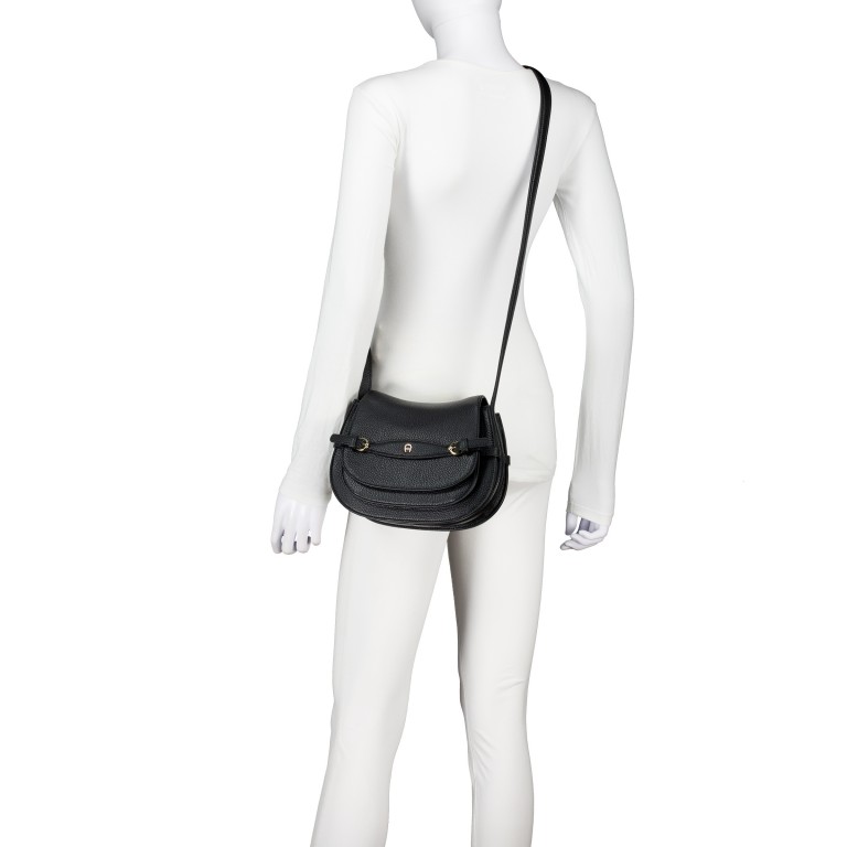 Satteltasche Cavallo S, Farbe: schwarz, braun, Marke: AIGNER, Abmessungen in cm: 24x20x7.5, Bild 5 von 6