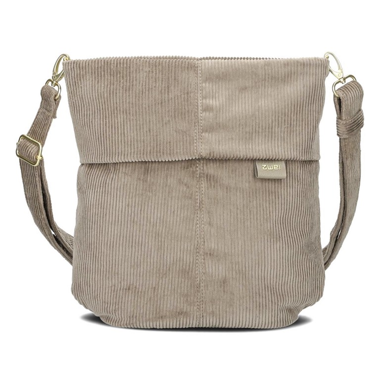Umhängetasche Mademoiselle M90 Cord, Farbe: grau, beige, Marke: Zwei, Abmessungen in cm: 27x28x13, Bild 2 von 7
