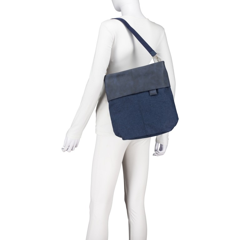 Umhängetasche Olli OT12, Farbe: grau, blau/petrol, beige, Marke: Zwei, Abmessungen in cm: 31x32x13, Bild 4 von 7