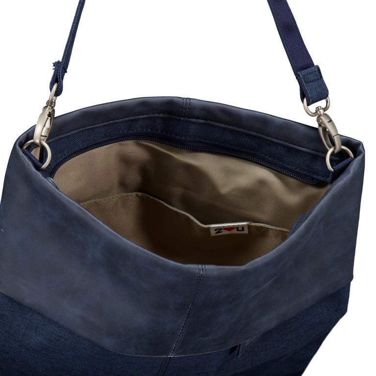 Umhängetasche Olli OT12, Farbe: grau, blau/petrol, beige, Marke: Zwei, Abmessungen in cm: 31x32x13, Bild 7 von 7