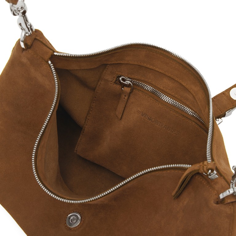 Umhängetasche Rebel Marion Cozy, Farbe: grau, braun, cognac, Marke: Les Visionnaires, Abmessungen in cm: 31.5x19x14, Bild 5 von 6
