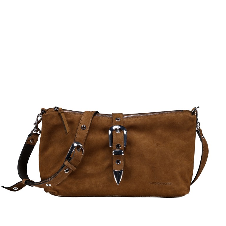 Umhängetasche Rebel Marion Cozy, Farbe: grau, braun, cognac, Marke: Les Visionnaires, Abmessungen in cm: 31.5x19x14, Bild 1 von 6