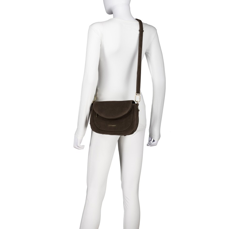 Umhängetasche Big Sister Suede, Farbe: braun, taupe/khaki, Marke: Hey Marly, Abmessungen in cm: 25x17.5x6, Bild 7 von 8