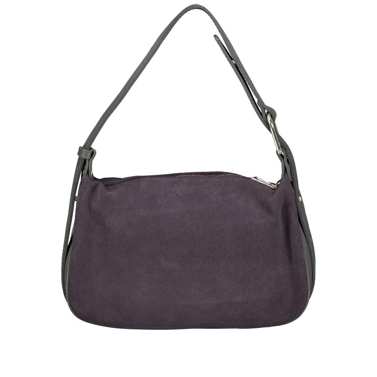 Umhängetasche Velours, Farbe: grau, braun, taupe/khaki, grün/oliv, rot/weinrot, beige, Marke: Hausfelder Manufaktur, Abmessungen in cm: 28x17x9.5, Bild 3 von 7