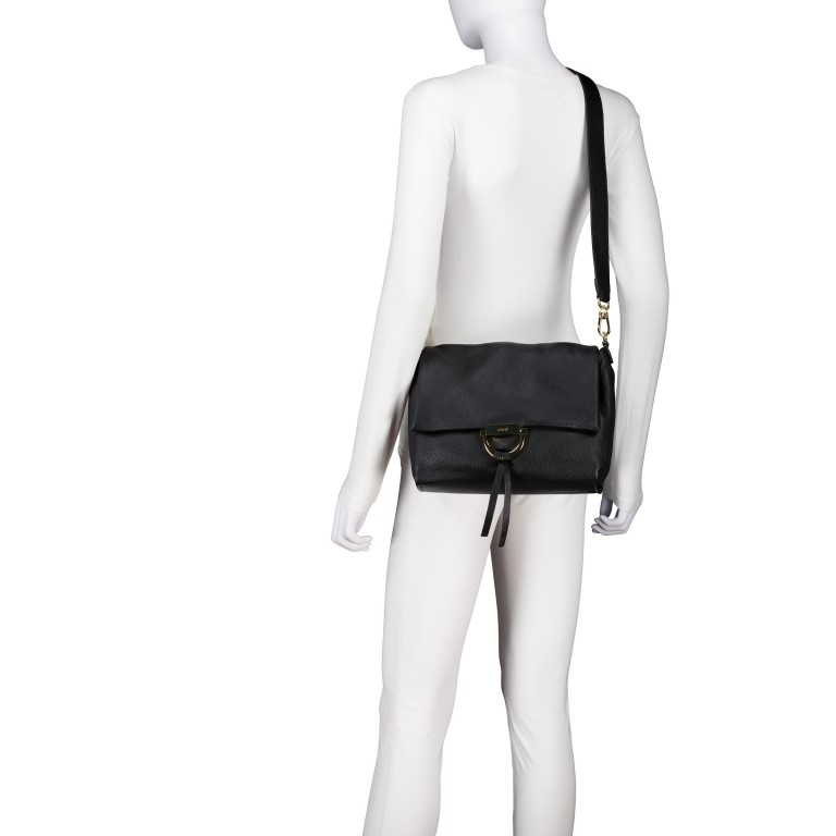 Umhängetasche Temi Shoulder Bag Medium Dalia, Farbe: schwarz, beige, Marke: Abro, Abmessungen in cm: 31x23x10, Bild 7 von 9