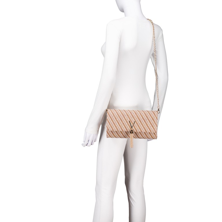 Umhängetasche / Clutch Divina Summer, Farbe: schwarz, cognac, Marke: Valentino Bags, Abmessungen in cm: 26.5x15.5x7, Bild 5 von 6