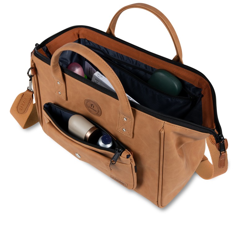 Umhängetasche Crossbody L, Farbe: anthrazit, cognac, Marke: Cabaia, Abmessungen in cm: 30x22x14, Bild 3 von 7