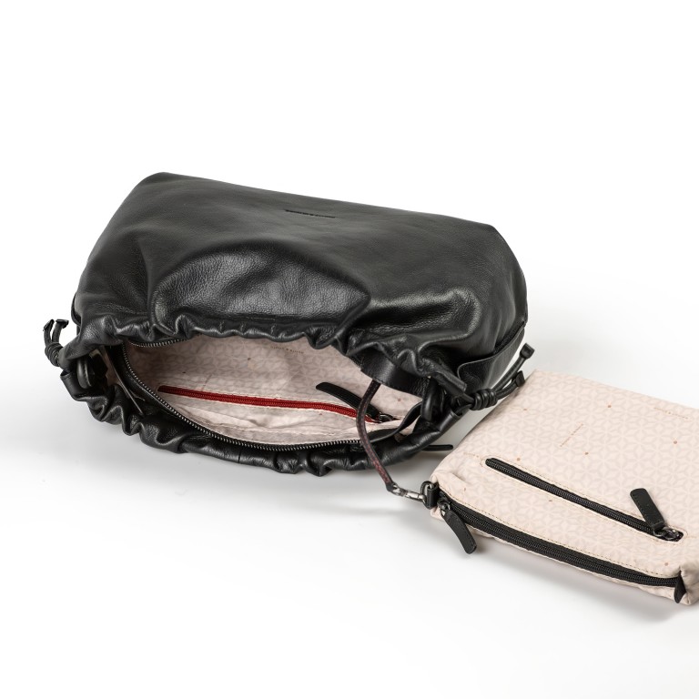 Umhängetasche Bohemian Vibes Bloom, Farbe: schwarz, blau/petrol, beige, Marke: Aunts & Uncles, Abmessungen in cm: 34x21x13, Bild 8 von 9