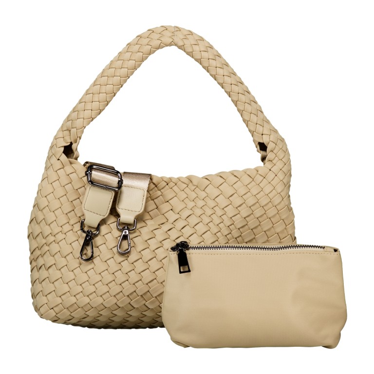 Umhängetasche Ines mit herausnehmbarem Etui, Farbe: schwarz, blau/petrol, beige, Marke: blingberlin, Abmessungen in cm: 24.5x17x9.5, Bild 1 von 9