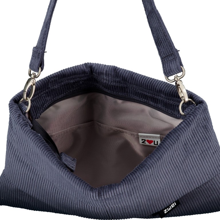 Umhängetasche Mademoiselle M12 Cord Polar, Farbe: blau/petrol, Marke: Zwei, EAN: 4250257940185, Abmessungen in cm: 31x32x13, Bild 8 von 8