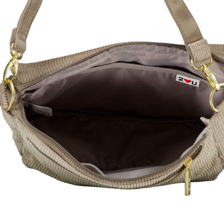 Umhängetasche Mademoiselle M60 Cord Mocca, Farbe: taupe/khaki, Marke: Zwei, EAN: 4250257940239, Abmessungen in cm: 33x19x10, Bild 7 von 7