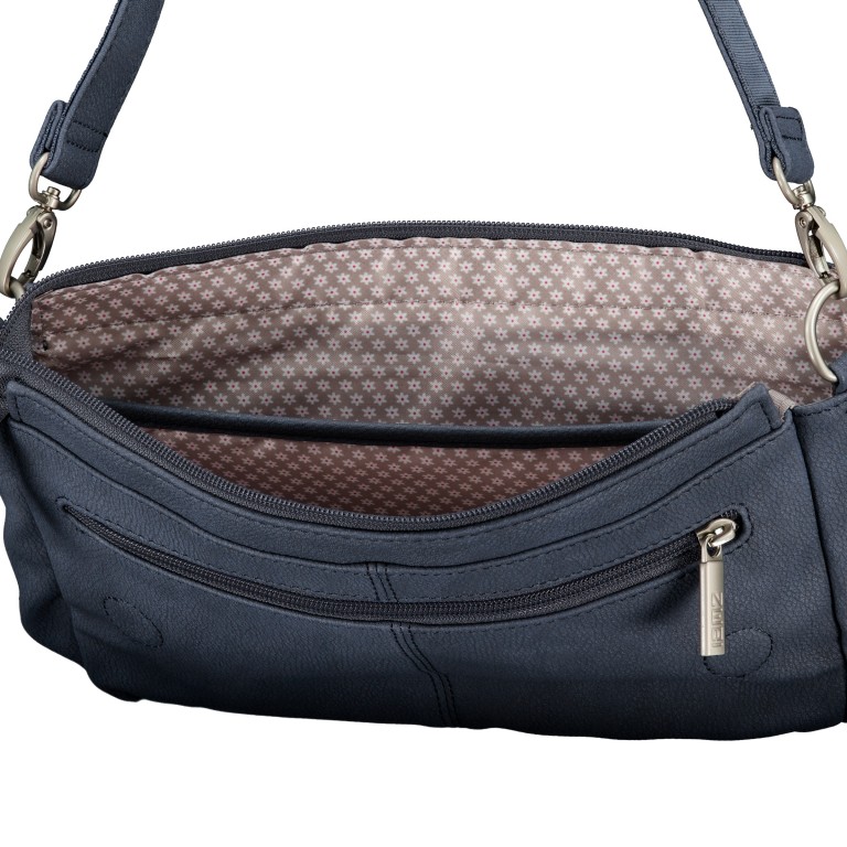 Umhängetasche Mademoiselle M60 Nubuk Blue, Farbe: blau/petrol, Marke: Zwei, EAN: 4250257935136, Abmessungen in cm: 33x19x10, Bild 8 von 8