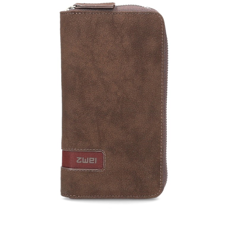 Geldbörse Mademoiselle Wallet MW2 Nubuk Espresso, Farbe: braun, Marke: Zwei, EAN: 4250257942141, Abmessungen in cm: 19.5x10x3, Bild 1 von 6