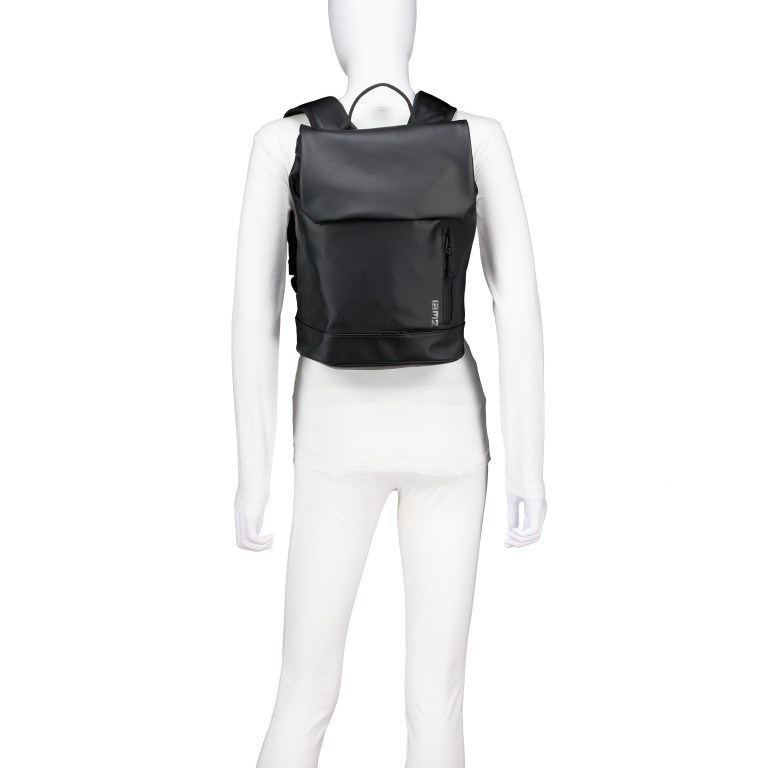 Rucksack CAR130 mit Laptopfach 13 Zoll Black, Farbe: schwarz, Marke: Zwei, EAN: 4250257929739, Abmessungen in cm: 26x37x15, Bild 4 von 5