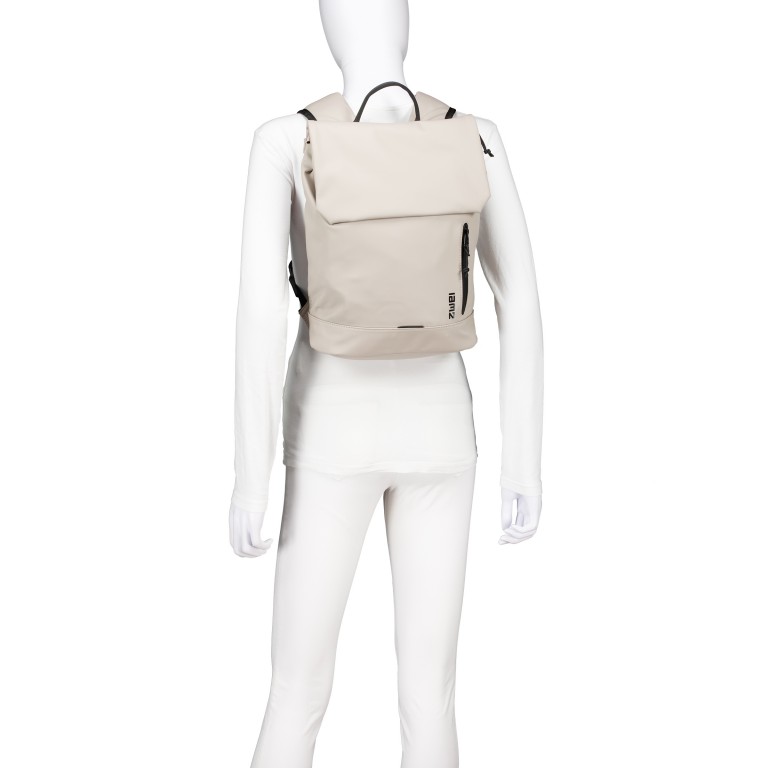 Rucksack CAR130 mit Laptopfach 13 Zoll Sand, Farbe: beige, Marke: Zwei, EAN: 4250257929746, Abmessungen in cm: 26x37x15, Bild 4 von 5