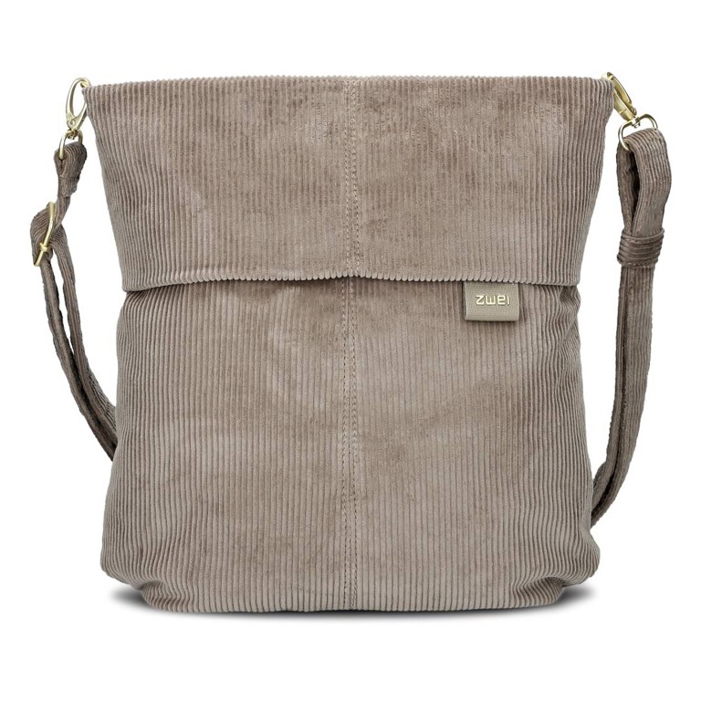 Umhängetasche Mademoiselle M12 Cord Mocca, Farbe: taupe/khaki, Marke: Zwei, EAN: 4250257940178, Abmessungen in cm: 31x32x13, Bild 1 von 8