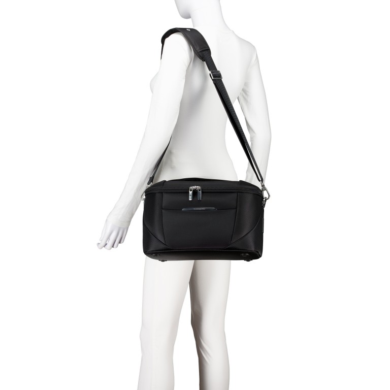 Kosmetikkoffer Re-Lite Beauty Case Black, Farbe: schwarz, Marke: Samsonite, EAN: 5400520325037, Abmessungen in cm: 35x23x21, Bild 8 von 16