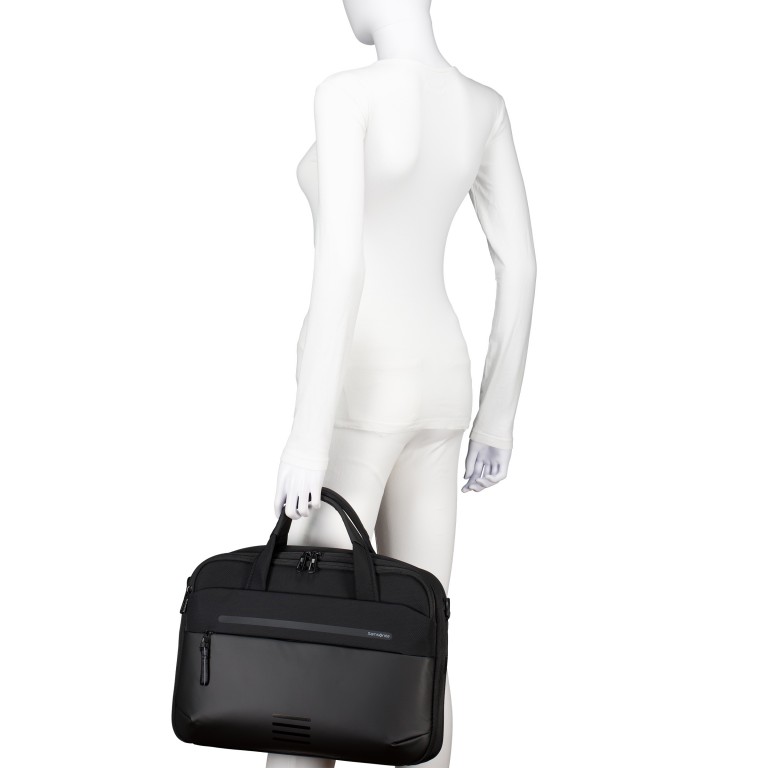 Notebooktasche Moderny Laptop Briefcase 15.6 Zoll Black, Farbe: schwarz, Marke: Samsonite, EAN: 5400520375438, Abmessungen in cm: 40.5x30x12, Bild 6 von 10