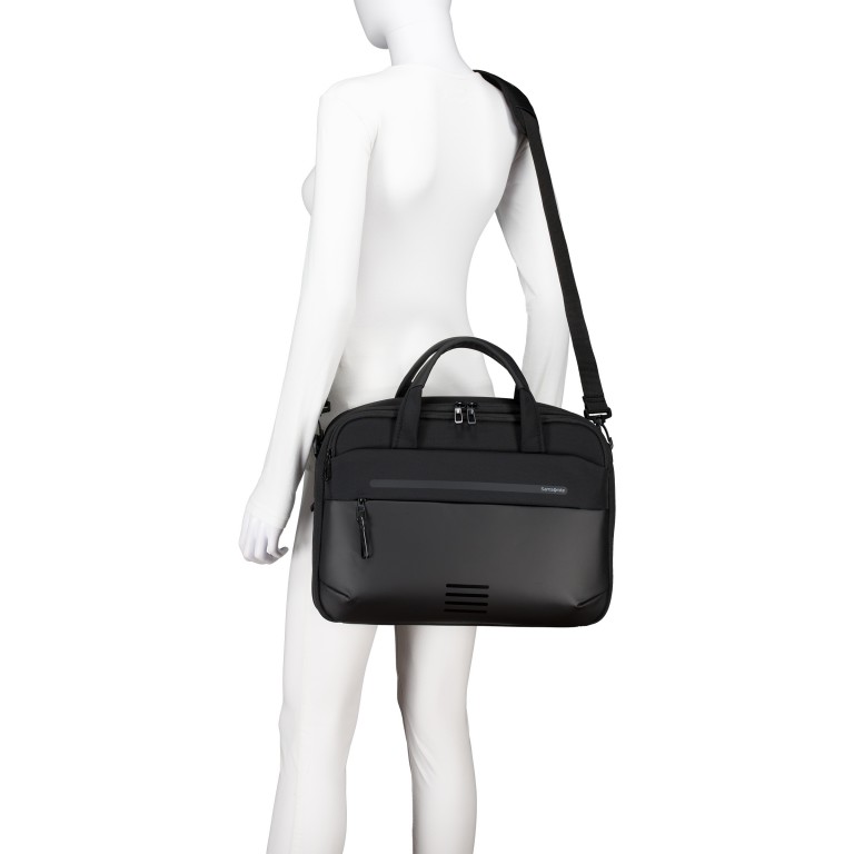 Notebooktasche Moderny Laptop Briefcase 15.6 Zoll Black, Farbe: schwarz, Marke: Samsonite, EAN: 5400520375438, Abmessungen in cm: 40.5x30x12, Bild 8 von 10