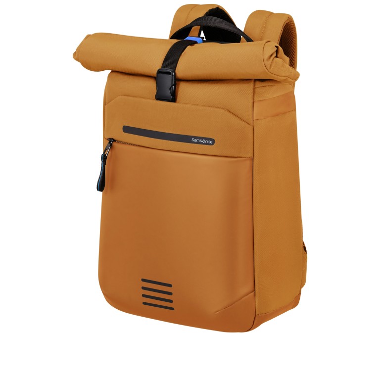 Rucksack Moderny Rolltop Backpack 15.6 Zoll erweiterbar Yellow, Farbe: gelb, Marke: Samsonite, EAN: 5400520420558, Abmessungen in cm: 29x42x15, Bild 2 von 13