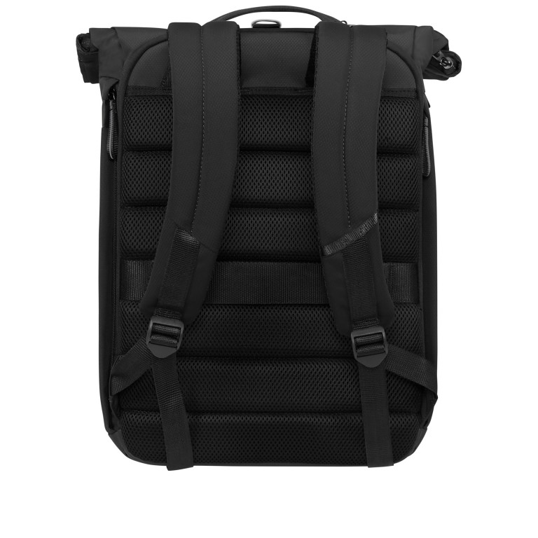 Rucksack Moderny Rolltop Backpack 15.6 Zoll erweiterbar Black, Farbe: schwarz, Marke: Samsonite, EAN: 5400520420527, Abmessungen in cm: 29x42x15, Bild 4 von 13