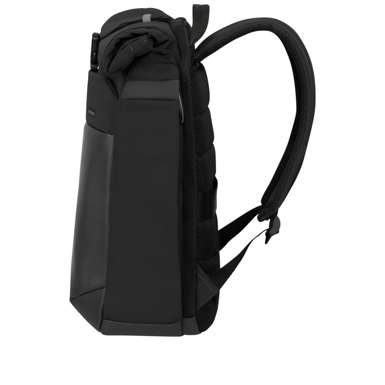 Rucksack Moderny Rolltop Backpack 15.6 Zoll erweiterbar Black, Farbe: schwarz, Marke: Samsonite, EAN: 5400520420527, Abmessungen in cm: 29x42x15, Bild 3 von 13