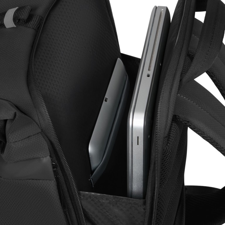 Rucksack Moderny Rolltop Backpack 15.6 Zoll erweiterbar Black, Farbe: schwarz, Marke: Samsonite, EAN: 5400520420527, Abmessungen in cm: 29x42x15, Bild 10 von 13