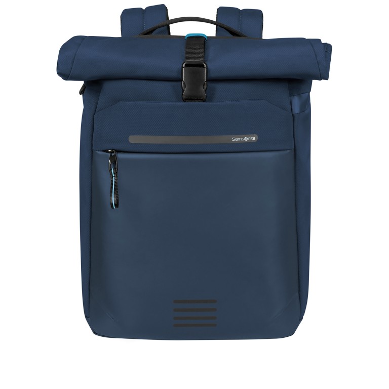 Rucksack Moderny Rolltop Backpack 15.6 Zoll erweiterbar Blue, Farbe: blau/petrol, Marke: Samsonite, EAN: 5400520420534, Abmessungen in cm: 29x42x15, Bild 1 von 13