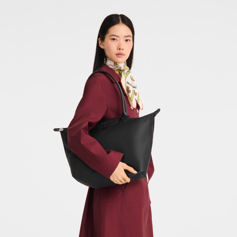 Shopper Le Pliage One L Noir, Farbe: schwarz, Marke: Longchamp, EAN: 3597922910229, Abmessungen in cm: 31x30x19, Bild 4 von 7