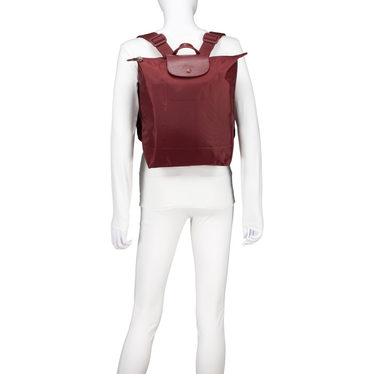 Rucksack Le Pliage One M Bordeaux, Farbe: rot/weinrot, Marke: Longchamp, EAN: 3597922909841, Abmessungen in cm: 26x37x11, Bild 4 von 7