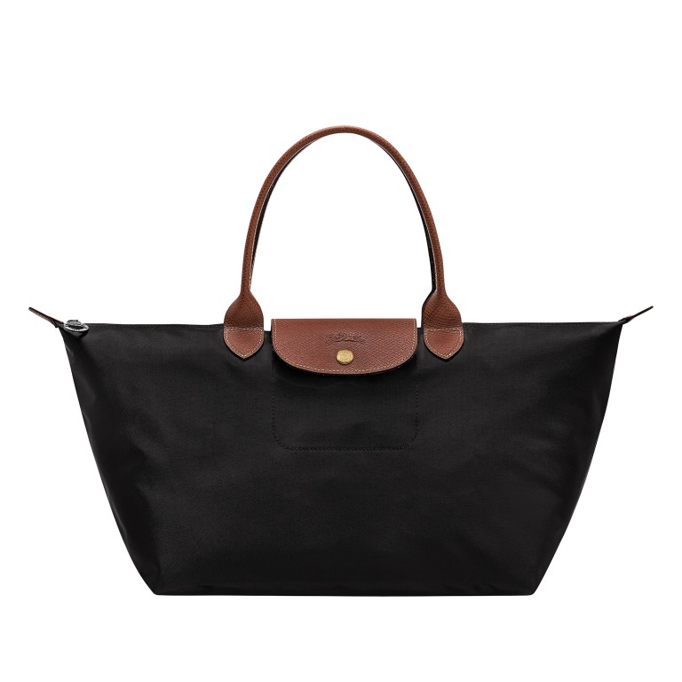 Handtasche Le Pliage L Noir, Farbe: schwarz, Marke: Longchamp, EAN: 3597922909902, Abmessungen in cm: 33x25x18, Bild 1 von 8