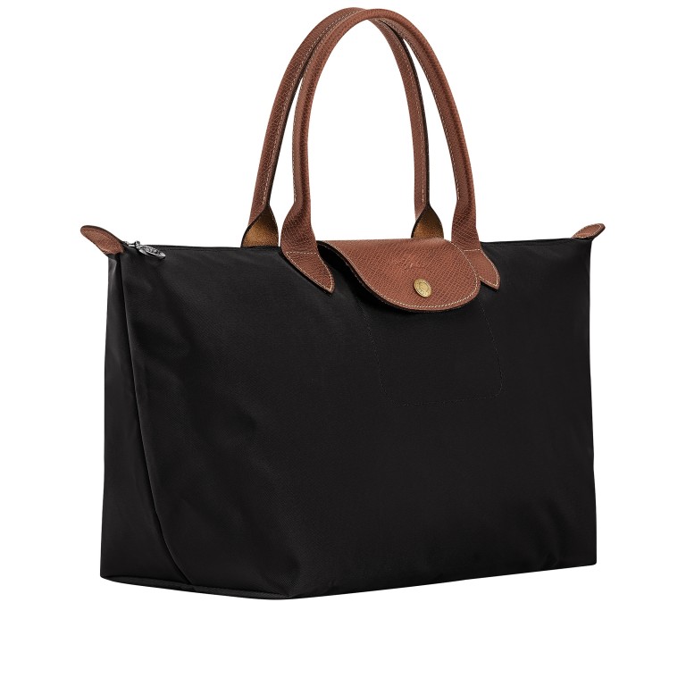 Handtasche Le Pliage L Noir, Farbe: schwarz, Marke: Longchamp, EAN: 3597922909902, Abmessungen in cm: 33x25x18, Bild 2 von 8