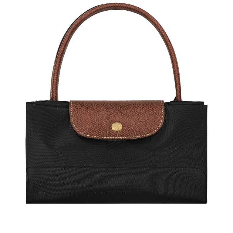 Handtasche Le Pliage L Noir, Farbe: schwarz, Marke: Longchamp, EAN: 3597922909902, Abmessungen in cm: 33x25x18, Bild 7 von 8