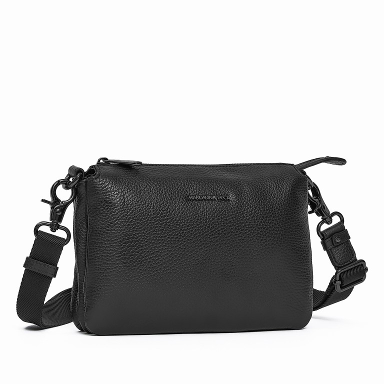 Umhängetasche Mellow Leather FZT82 Nero, Farbe: schwarz, Marke: Mandarina Duck, EAN: 8032803787439, Abmessungen in cm: 23x15.5x5, Bild 2 von 6