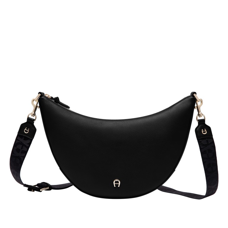 Beuteltasche Zita M Black, Farbe: schwarz, Marke: AIGNER, EAN: 4055539647871, Abmessungen in cm: 35x23x7.5, Bild 1 von 7