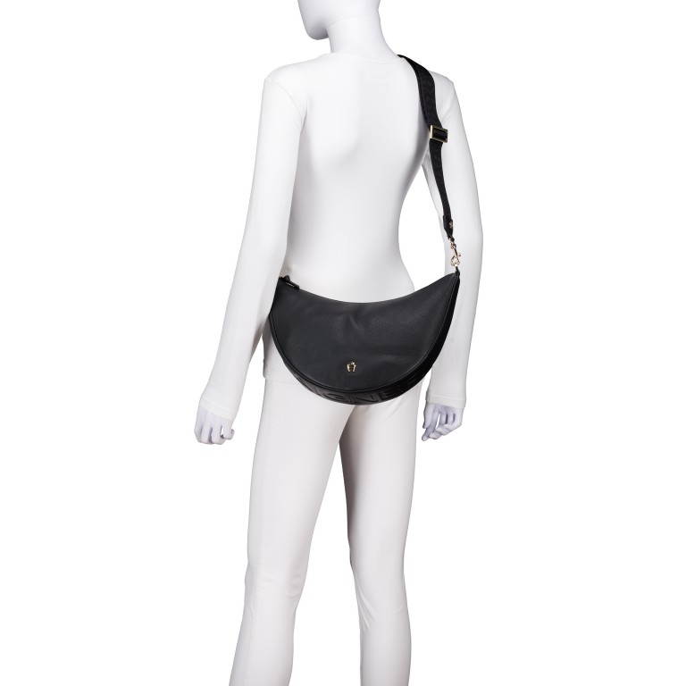 Beuteltasche Zita M Black, Farbe: schwarz, Marke: AIGNER, EAN: 4055539647871, Abmessungen in cm: 35x23x7.5, Bild 5 von 7