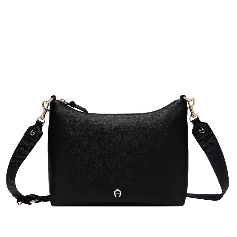 Beuteltasche Zita S Black, Farbe: schwarz, Marke: AIGNER, EAN: 4055539647390, Abmessungen in cm: 30x22x9, Bild 1 von 6