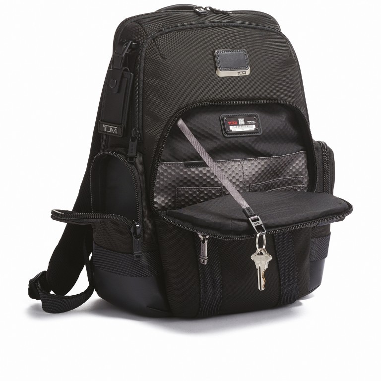 Rucksack Alpha Bravo Nathan Black, Farbe: schwarz, Marke: Tumi, EAN: 0742315550985, Abmessungen in cm: 35.5x40.5x17, Bild 7 von 8